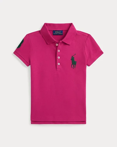 Big Pony Stretch Mesh Polo Shirt
