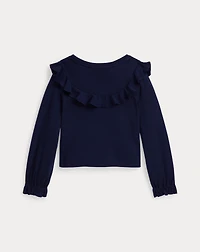 Ruffled Cotton-Modal Top