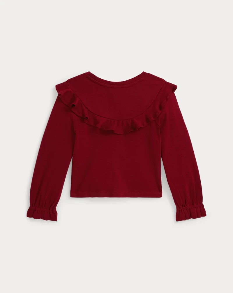 Ruffled Cotton-Modal Top