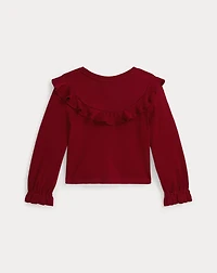 Ruffled Cotton-Modal Top