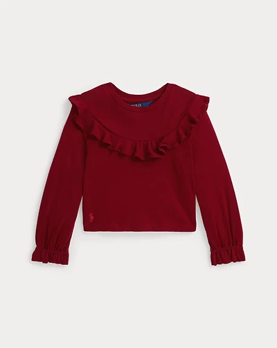 Ruffled Cotton-Modal Top
