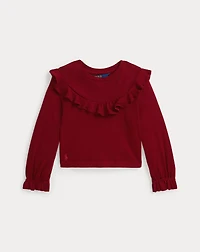 Ruffled Cotton-Modal Top