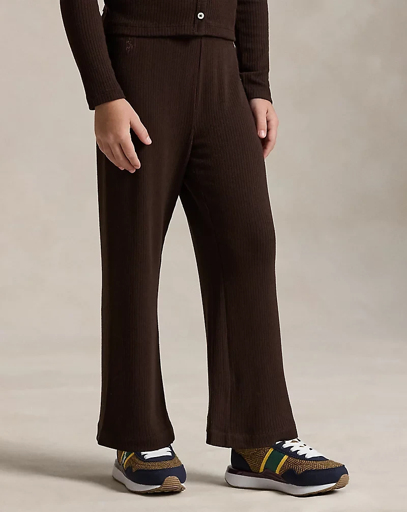 Ribbed Wide-Leg Pant