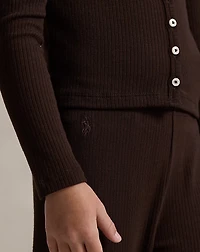 Ribbed Wide-Leg Pant