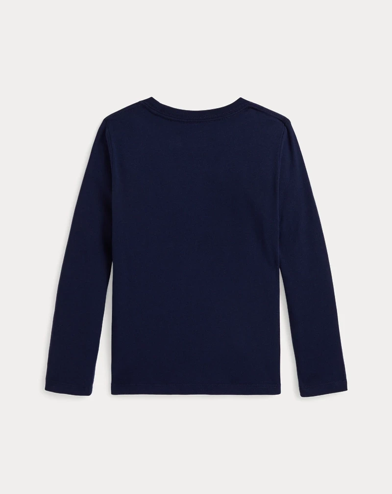 Dog-Print Cotton Long-Sleeve Tee