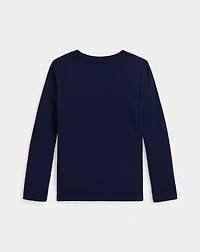 Dog-Print Cotton Long-Sleeve Tee