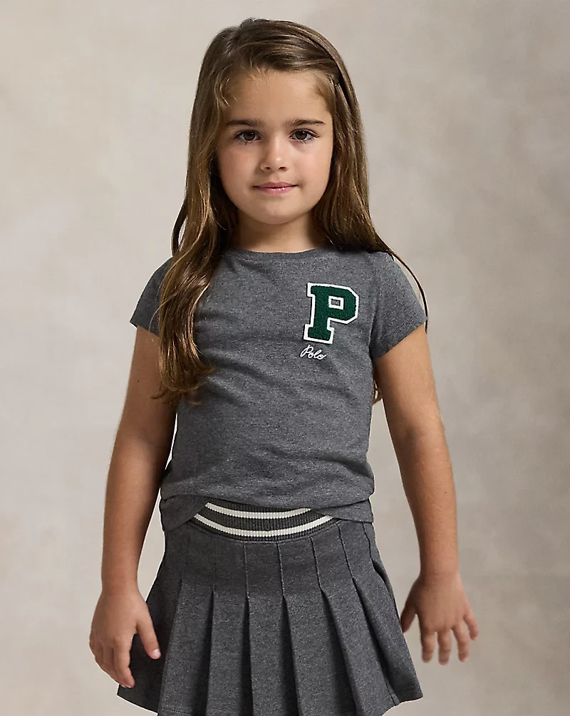 Cotton Jersey Letterman Tee