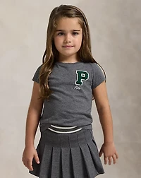 Cotton Jersey Letterman Tee