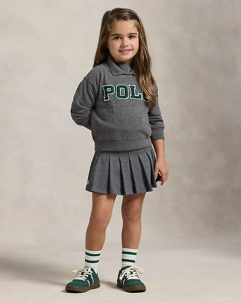 Pleated Cotton Jersey Skort