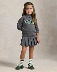 Pleated Cotton Jersey Skort