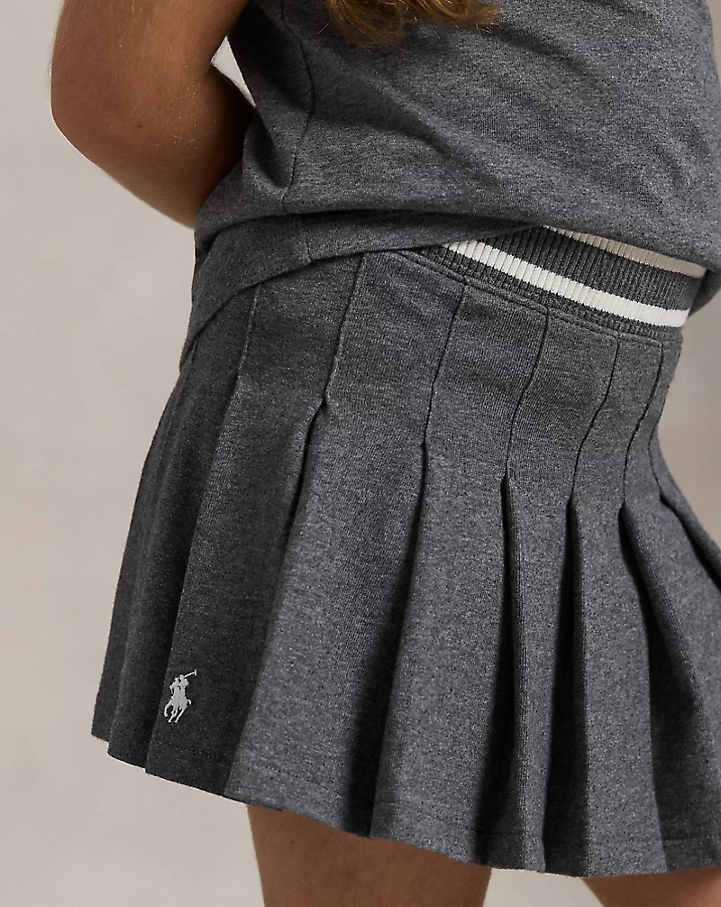 Pleated Cotton Jersey Skort