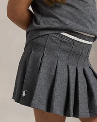 Pleated Cotton Jersey Skort