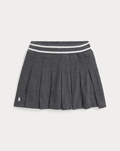 Pleated Cotton Jersey Skort