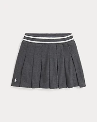 Pleated Cotton Jersey Skort