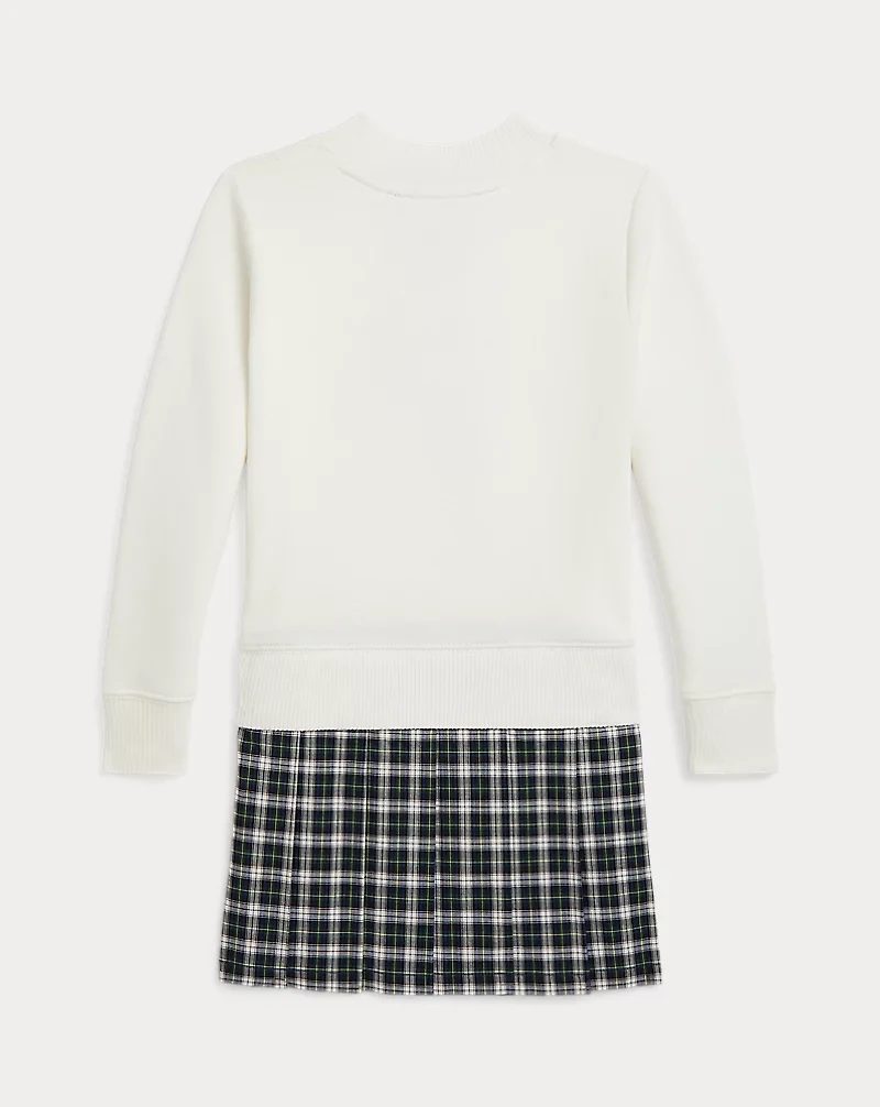 Letterman Fleece Sweatshirt Dress