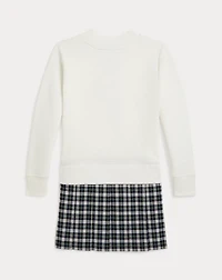 Letterman Fleece Sweatshirt Dress