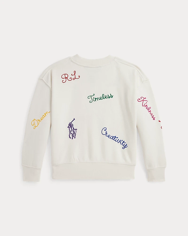 Embroidered Fleece Sweatshirt