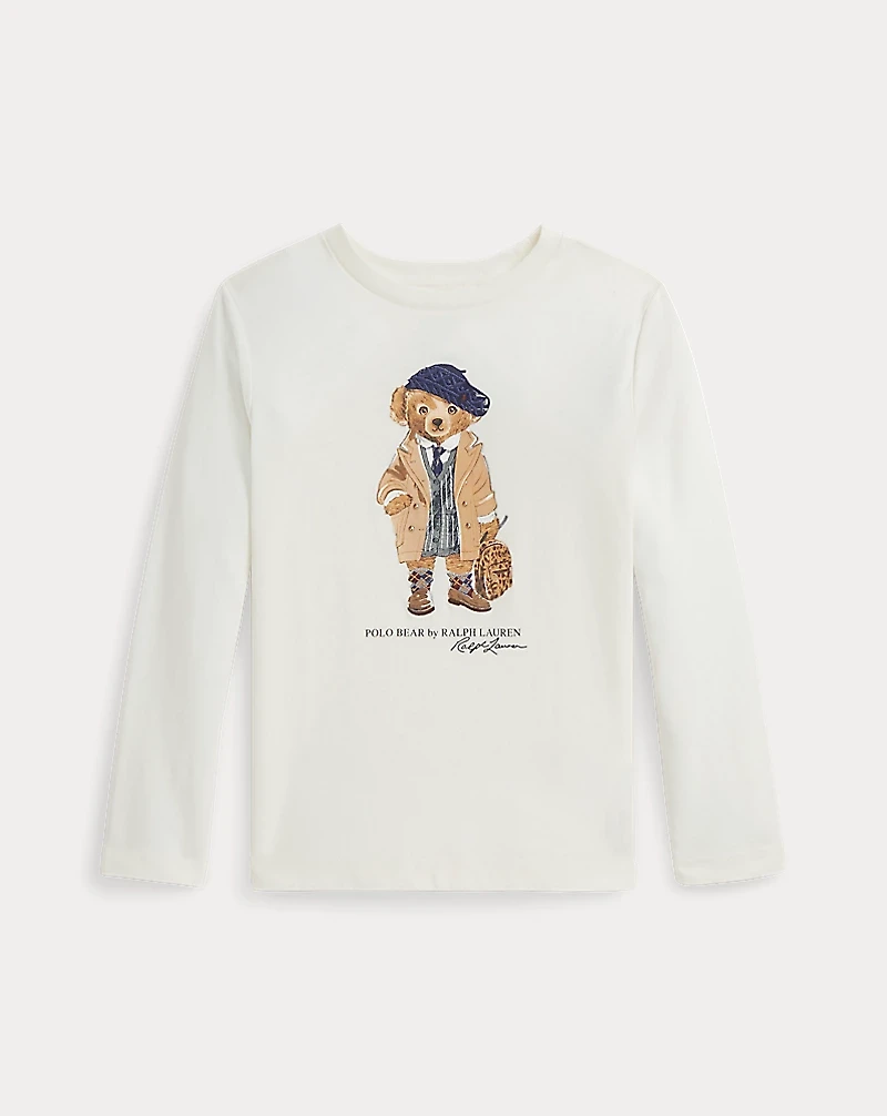 Polo Bear Cotton Jersey Long-Sleeve Tee