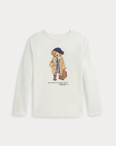 Polo Bear Cotton Jersey Long-Sleeve Tee