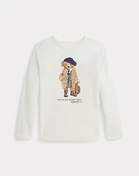 Polo Bear Cotton Jersey Long-Sleeve Tee