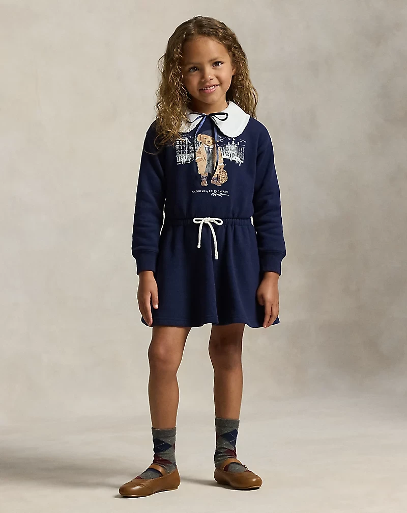 Polo Bear Fleece Sweatshirt Dress