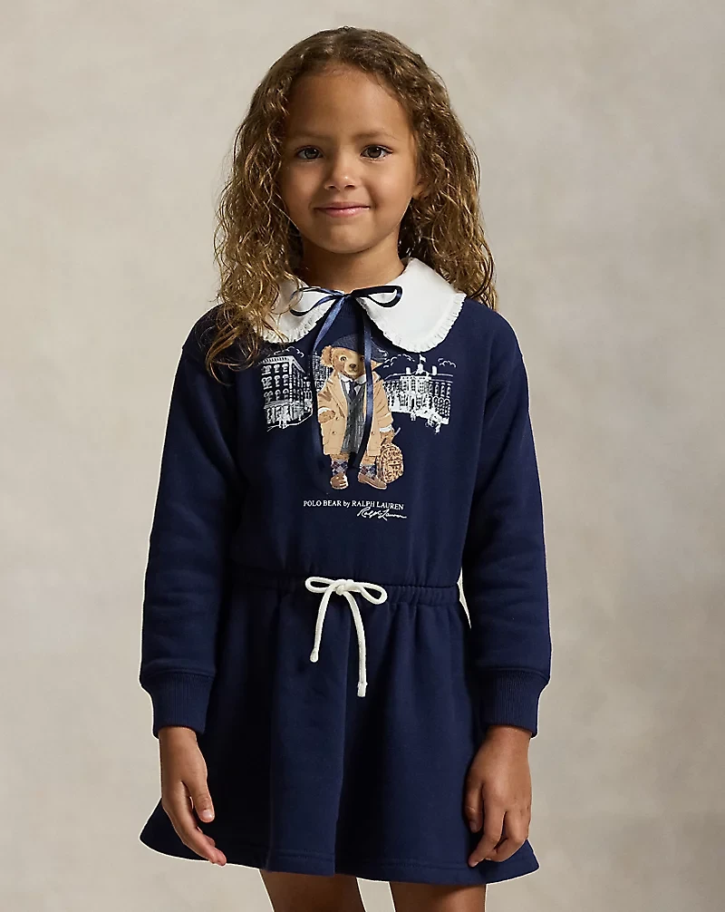 Polo Bear Fleece Sweatshirt Dress