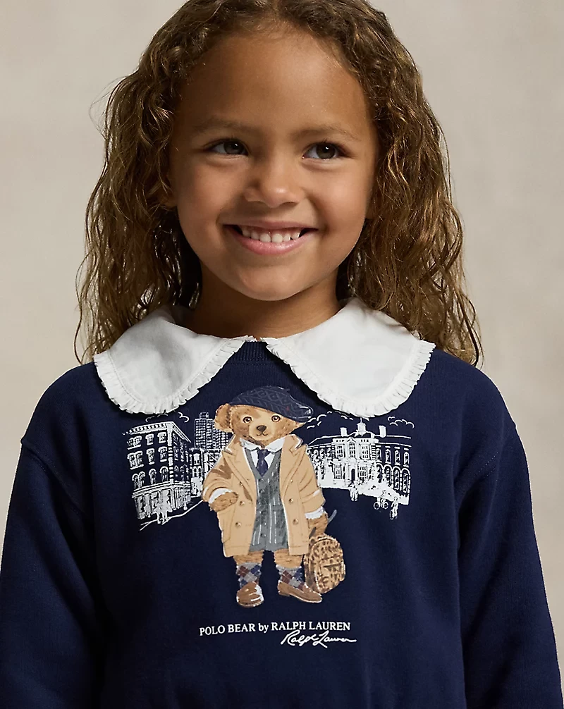 Polo Bear Fleece Sweatshirt Dress