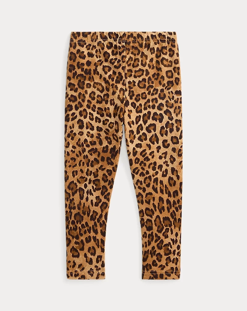 Leopard-Print Stretch Jersey Legging