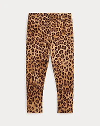 Leopard-Print Stretch Jersey Legging