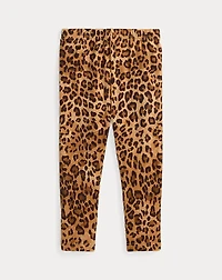 Leopard-Print Stretch Jersey Legging