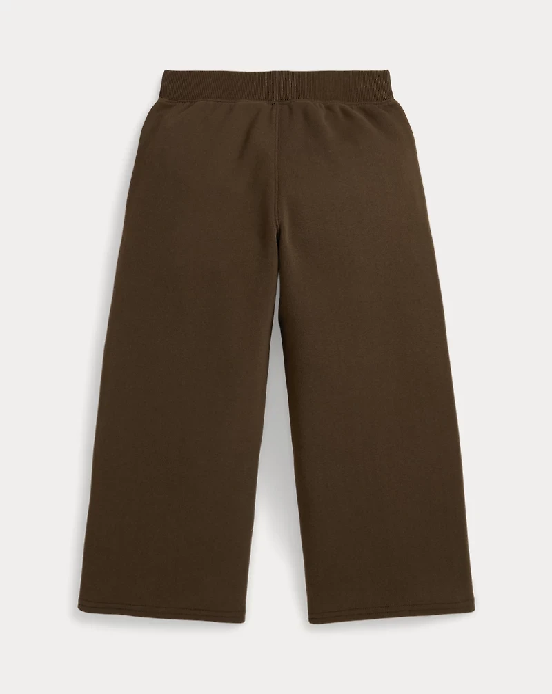Logo Crest Fleece Wide-Leg Pant