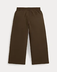 Logo Crest Fleece Wide-Leg Pant