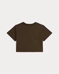 Logo Crest Cotton Jersey Boxy Tee