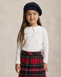 Ruffled Cotton Jersey Tee