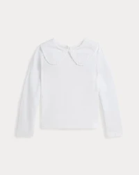 Ruffled Cotton Jersey Tee