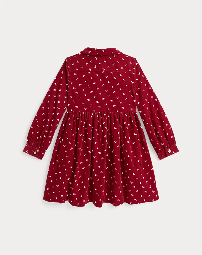 Floral Cotton Corduroy Shirtdress