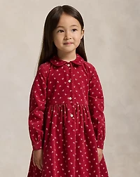Floral Cotton Corduroy Shirtdress