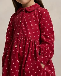 Floral Cotton Corduroy Shirtdress