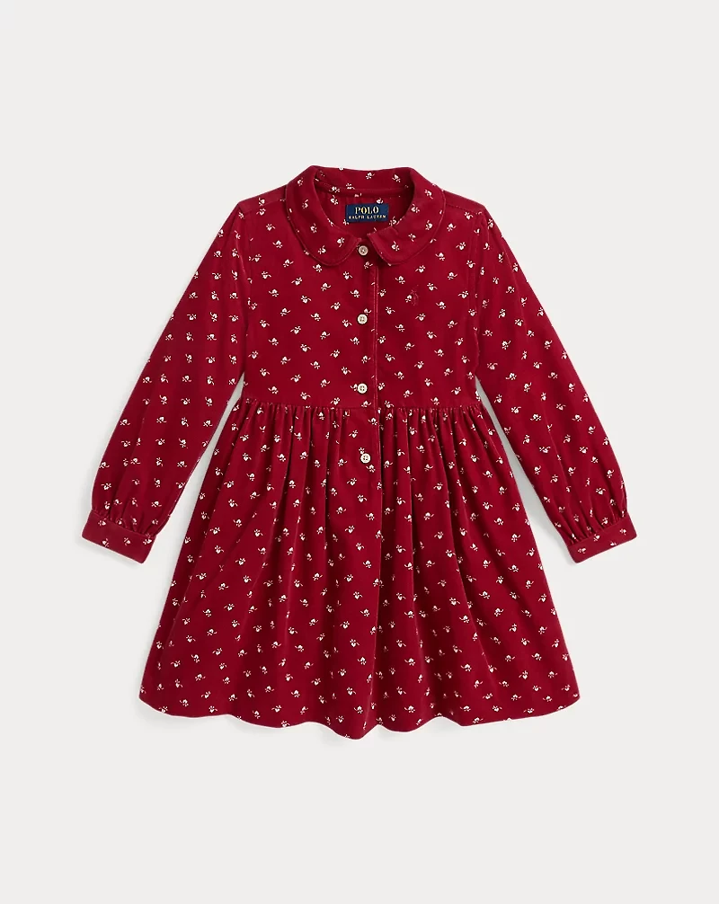 Floral Cotton Corduroy Shirtdress