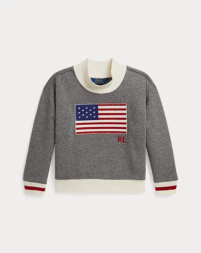 Flag Fleece Mockneck Sweatshirt