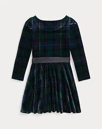 Plaid Velour Dress