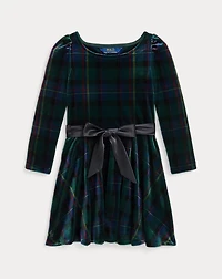 Plaid Velour Dress