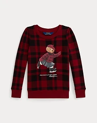 Plaid Polo Bear Fleece Sweatshirt