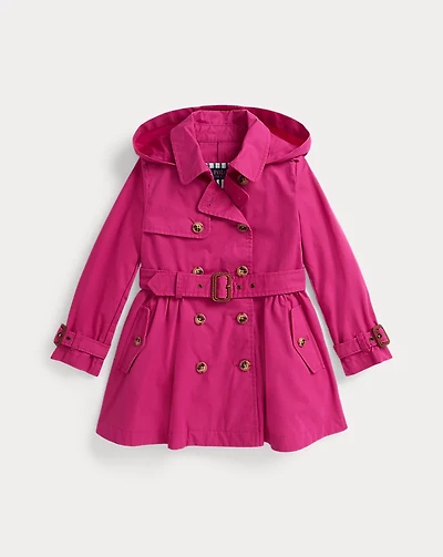 Cotton Hooded Trench Coat