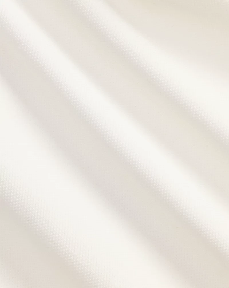 Boxy Big Pony Stretch Mesh Polo Shirt