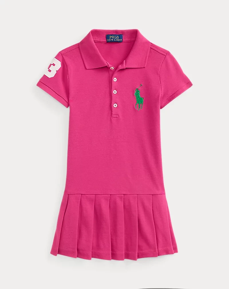 Big Pony Stretch Mesh Polo Dress
