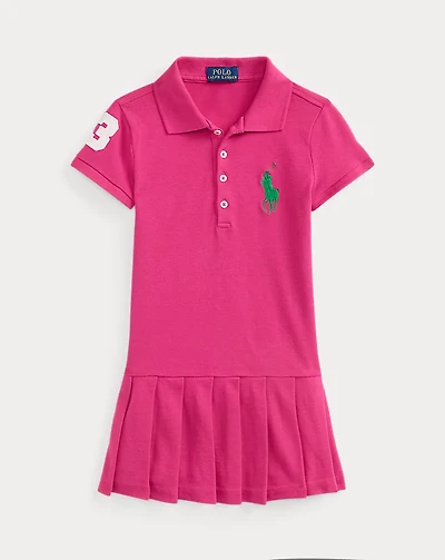 Big Pony Stretch Mesh Polo Dress
