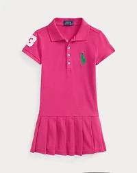 Big Pony Stretch Mesh Polo Dress