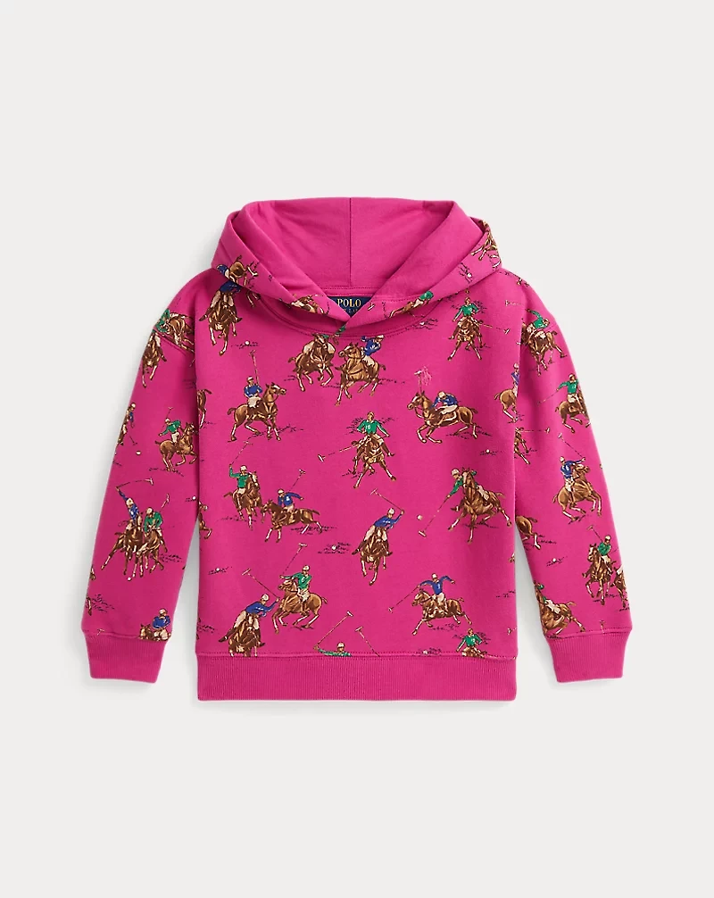 Equestrian-Print Fleece Hoodie
