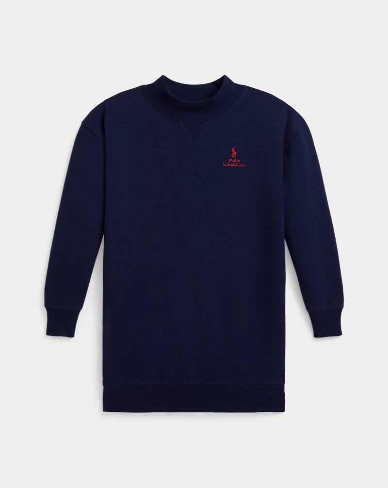 Logo Fleece Mockneck Dress
